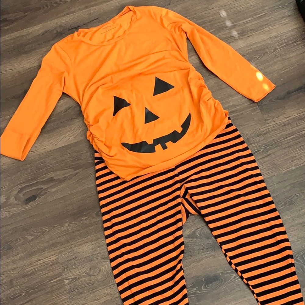 Plus Size Pumpkin Maternity Halloween Costume